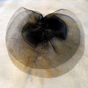 Vintage Department 56 Tulle Cocktail Hat with Bow